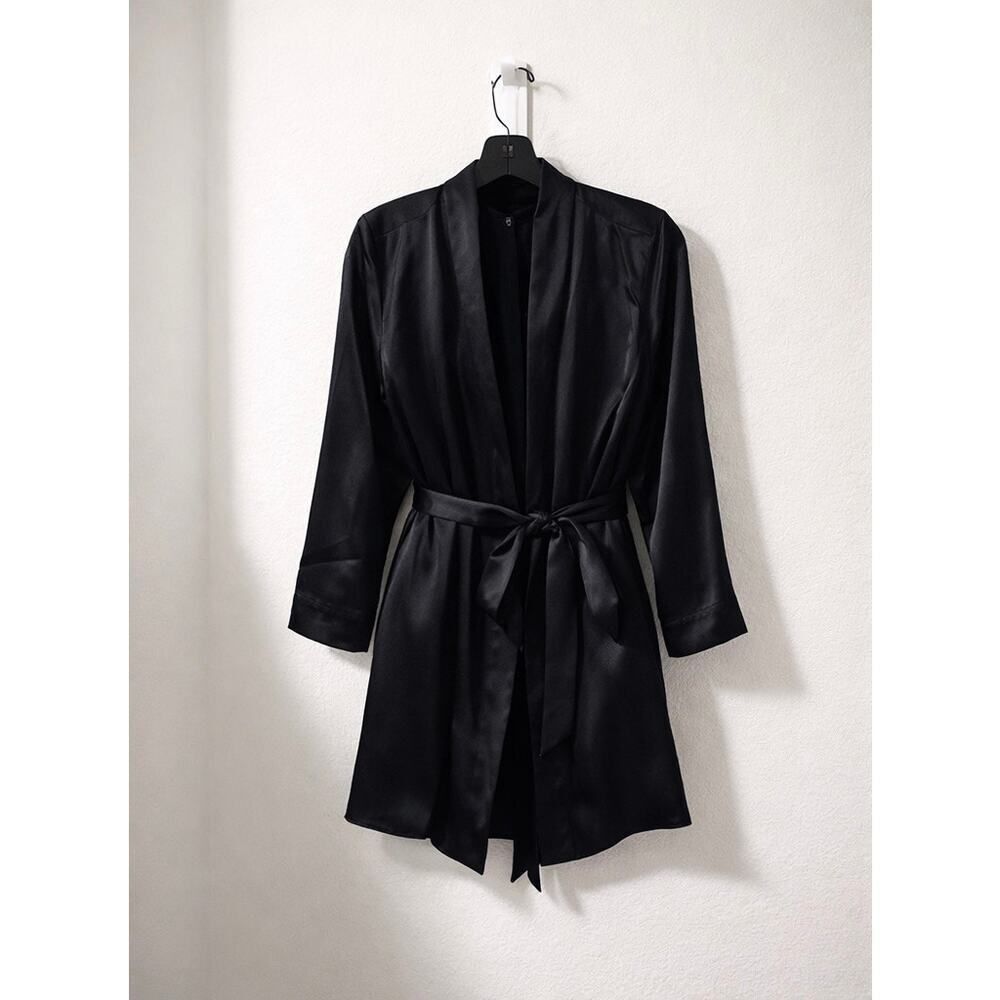 Cuyana charmeuse silk wrap black Small